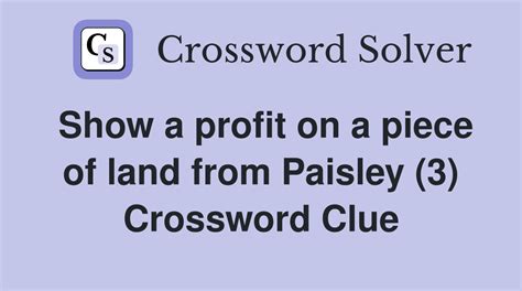 person from paisley crossword|paisley crossword clue.